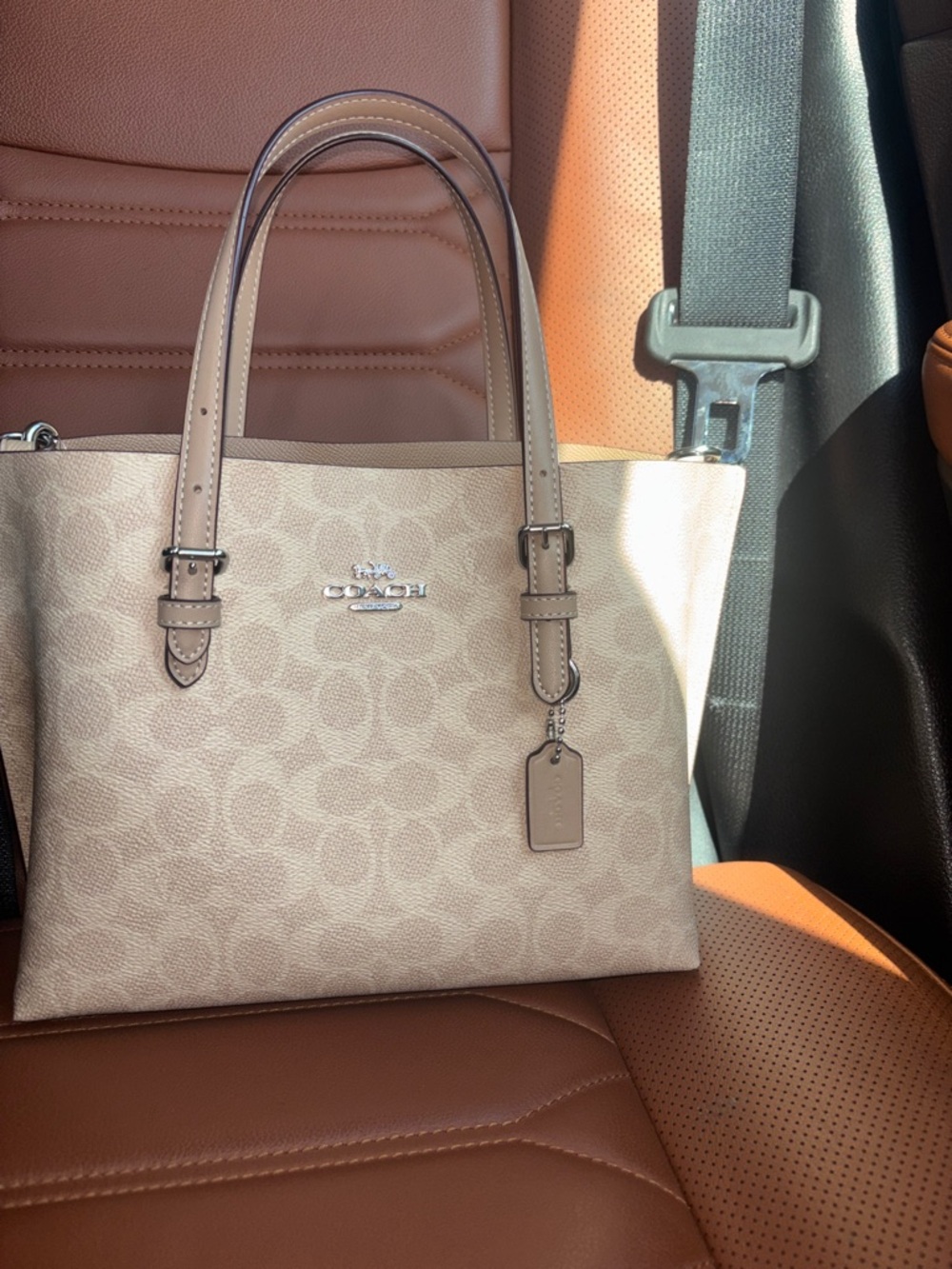 Coach Mollie 25 Tote in Signature Sand Canvas - Picture 15 of 15